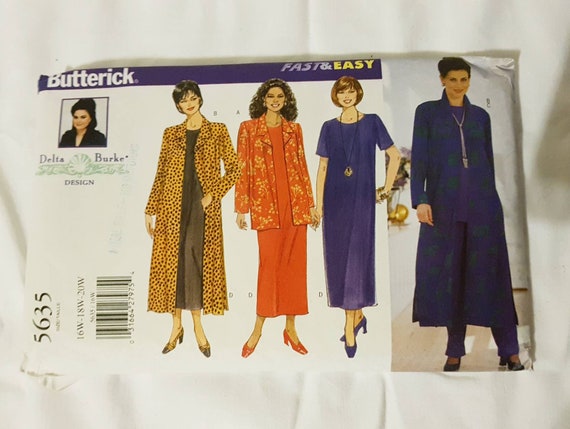 Butterick Sewing Pattern 6222 vestido asimétrico de misses/'s
