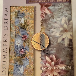 Mount Redoubt Designs dimensional floral designs Midsummer&#39;s Dream Letitia Hutchings appliqué quilting Swarovski crystal enhancements