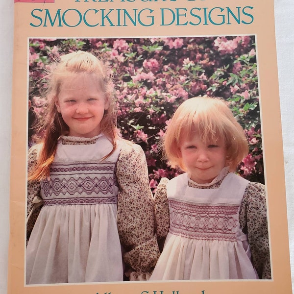 Dover Needlework Series from 1985 Allyne S. Holland Treasury of Smocking Designs 48 page book instructions colour photos stitches graphs