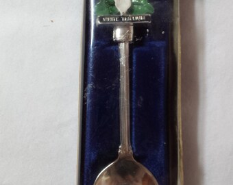 Vintage WAPW Silver Plated 'Cullen Country Barns' White Trillium Souvenir Spoon by Exquisite Collectors Spoons England