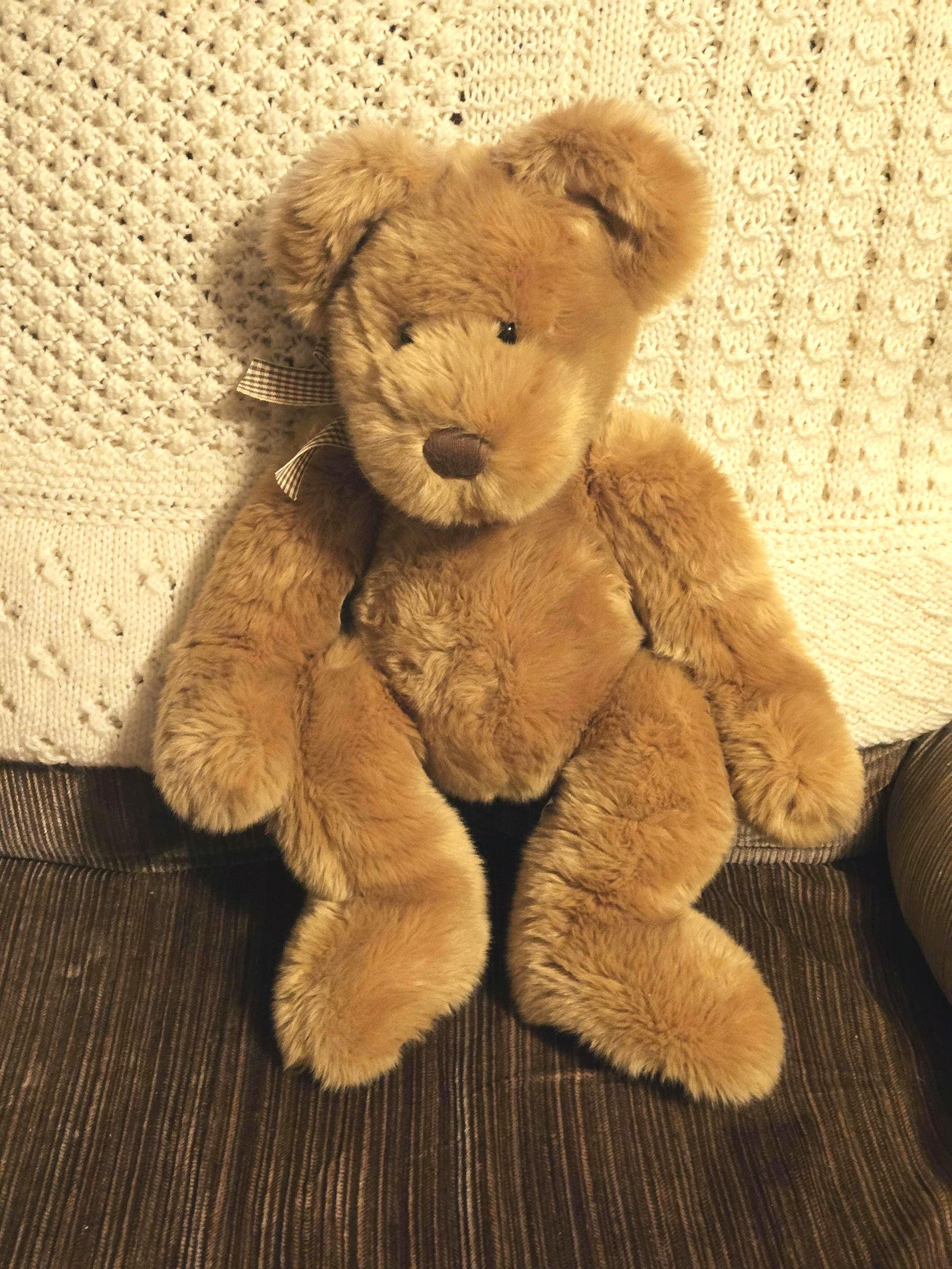 Russ Berrie & Co 'thatcher' Bear With Soft Red Brown Furry Body