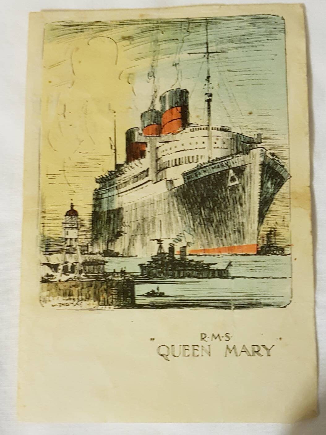 Lot of RMS Queen Mary Paper Memorabilia Passenger List Dinner - Etsy