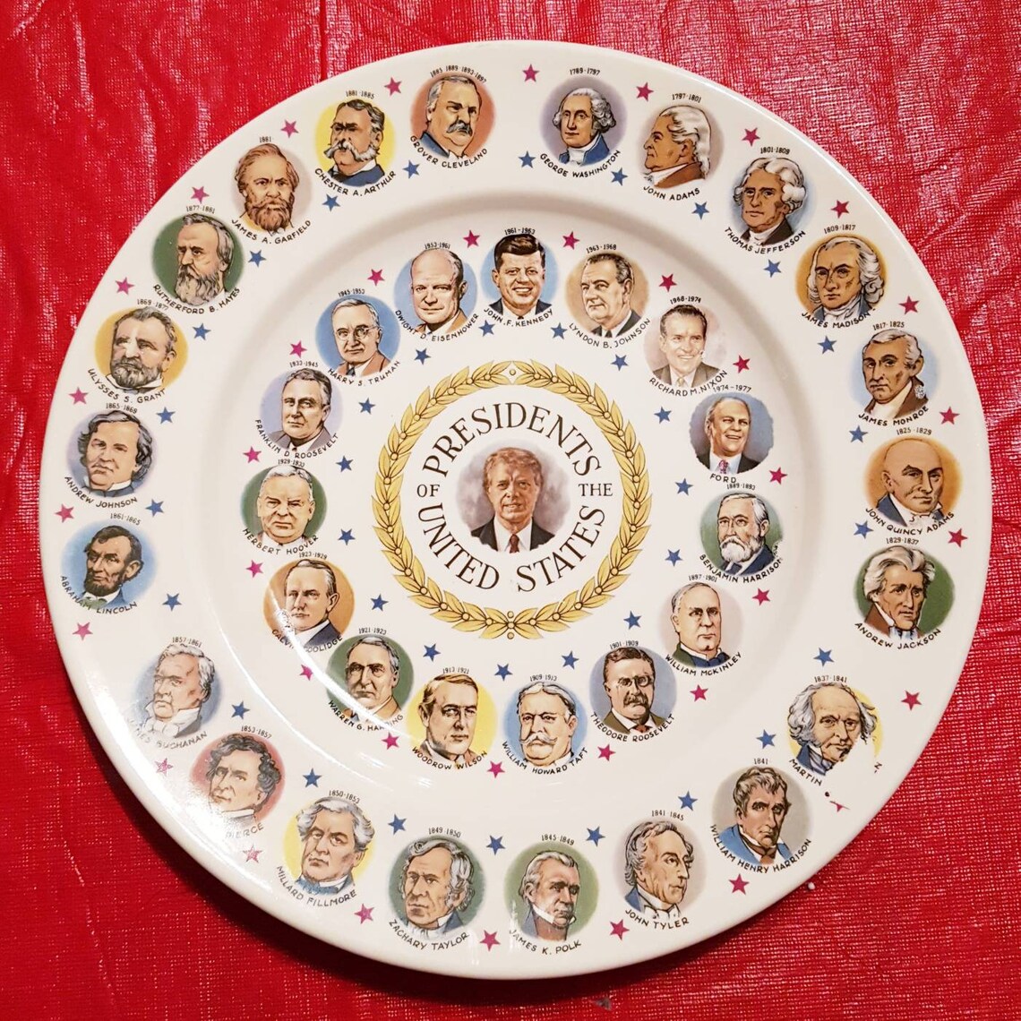 Collector Display Plate Presidents of the United States 37 Etsy Canada