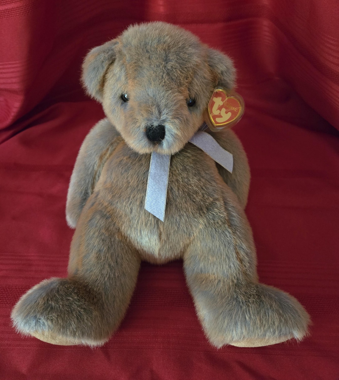 Ty classic Penny テディベア Ty Inc Classic 2000 Penny Bear, Rust/grey Mix Fur, Silver/gold