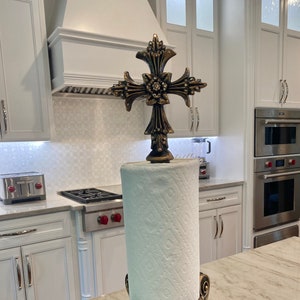Vintage Solid Carrara Polished Marble Paper Towel Holder Kraft Paper  Classic Kitchen Chef Gift Timeless Bianco Natural Stone Washroom Heavy 