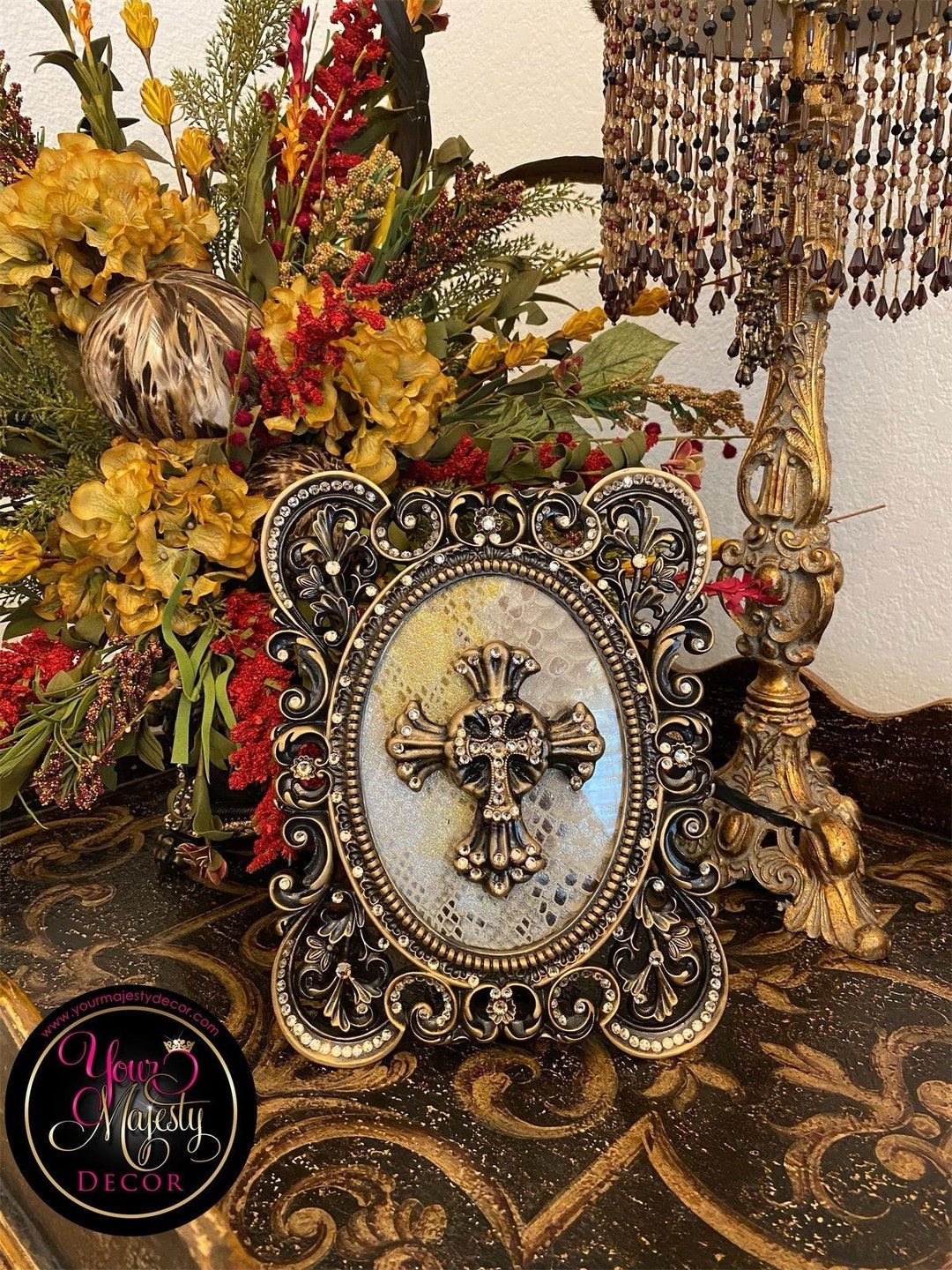 Cross Rose Frame Frame With Cross - Etsy