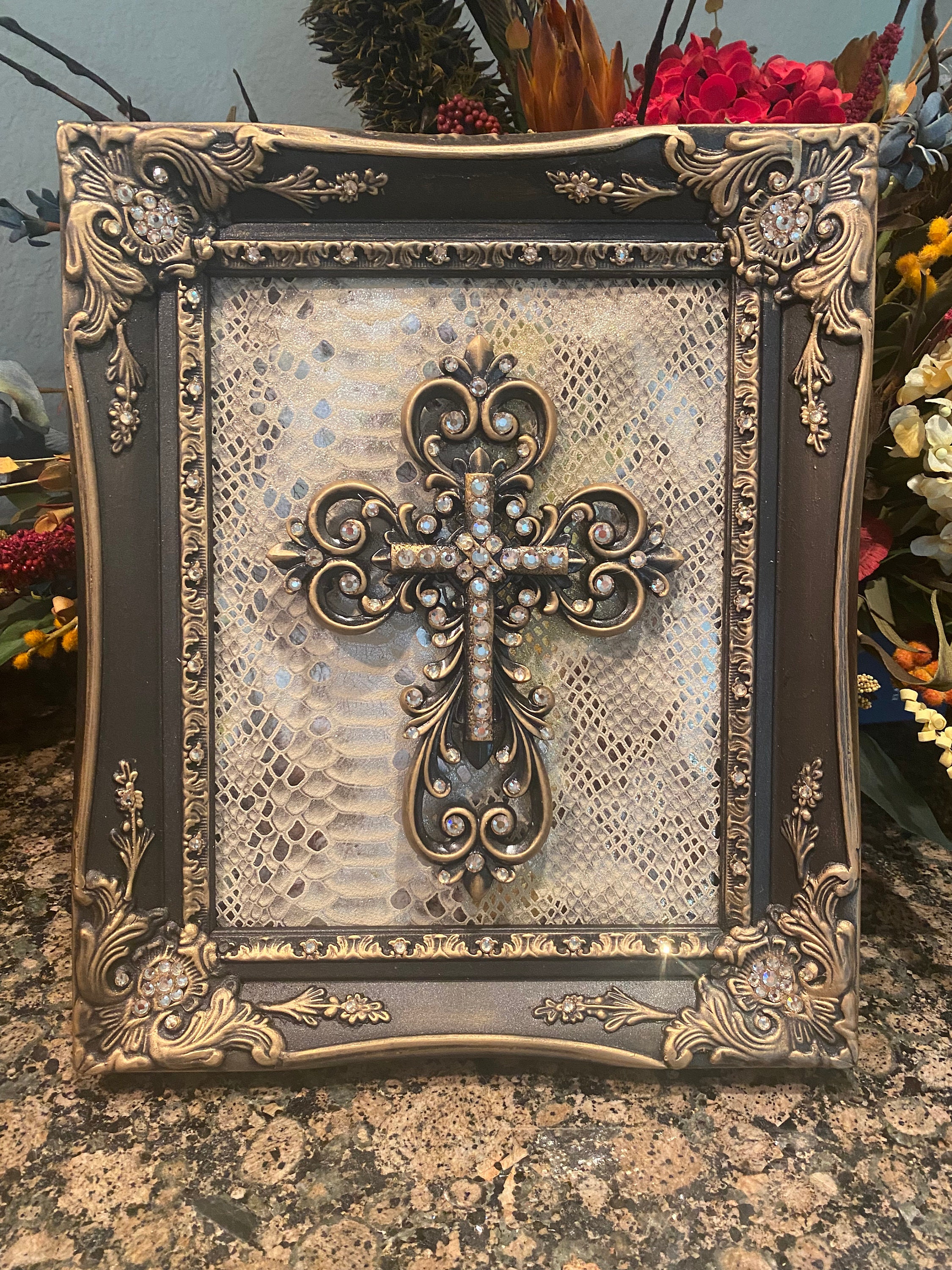 Text Frame Cross Frame With Cross - Etsy