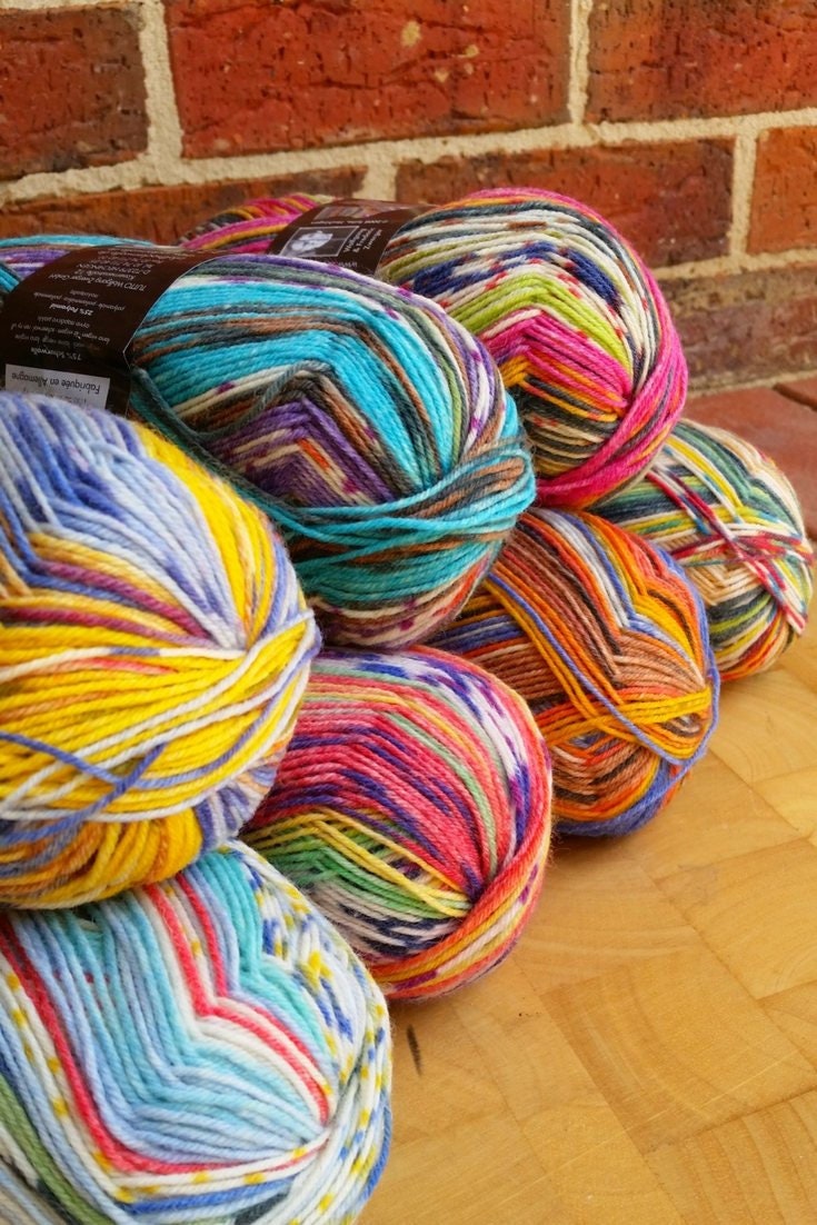 Opal sock yarn, HUNDERTWASSER , 4 Ply , 100g, 425 mts, wool and nylon