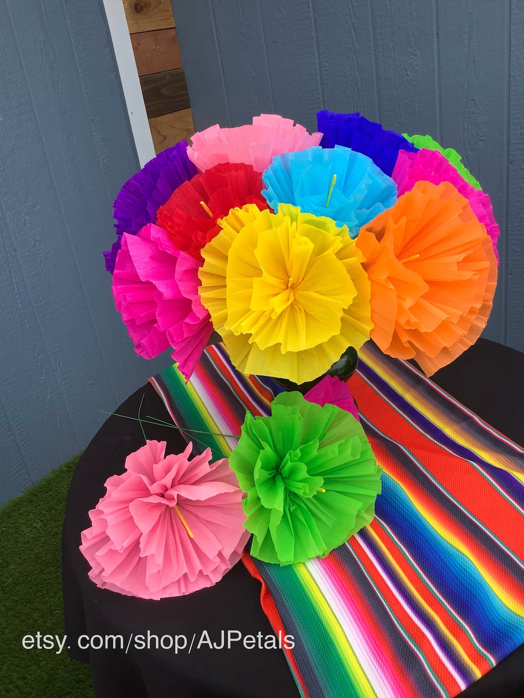 10 Large Mexican Paper Flowers/fiesta Centerpieces /paper Flower