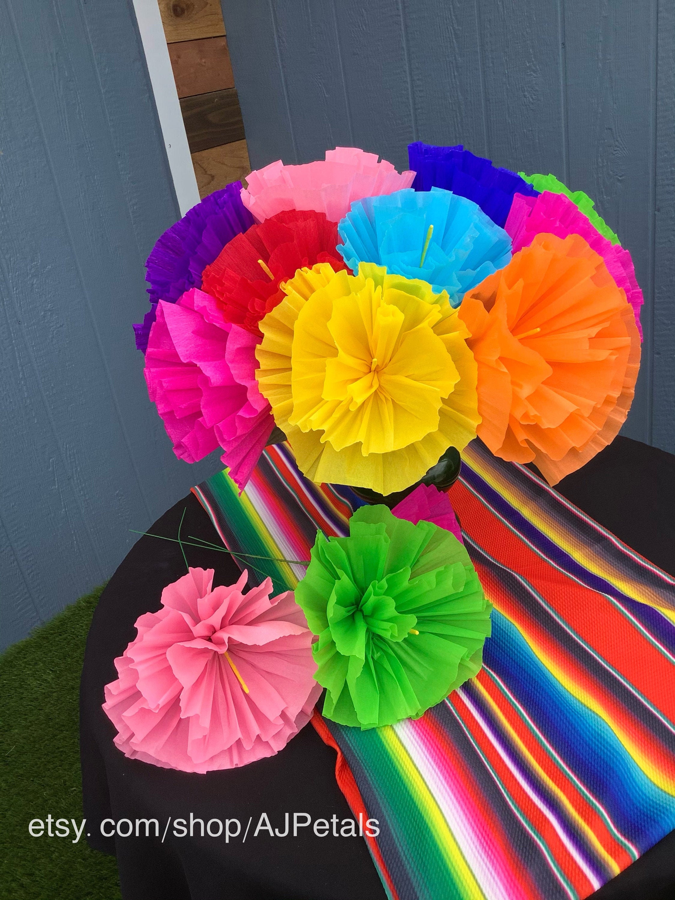 10 Large Mexican Paper Flowers/fiesta Centerpieces/paper Flowers