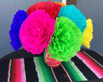 10" Large Mexican Paper Flowers/Fiesta Centerpieces/Paper Flowers/decorations/Mexican Decorations/Mexican Wedding/Fiesta Paper Flowers