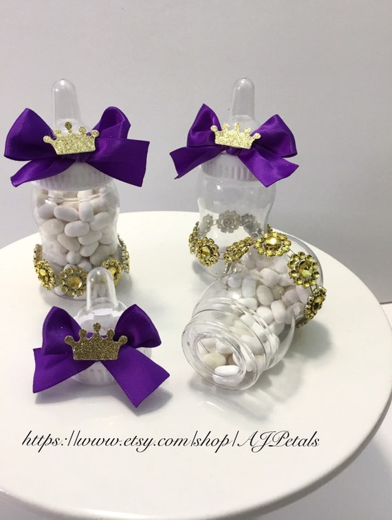 purple baby bottle favors