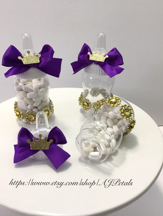 purple and gold baby shower theme