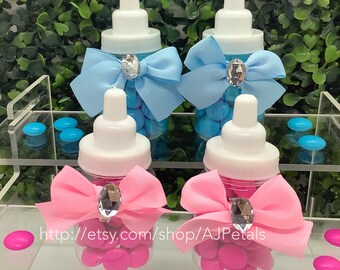 24 Baby Shower Bottles/Pink Baby Shower Favors/Blue Baby Shower/Pink Baby Shower Decoration/Baby Shower Table Decorations