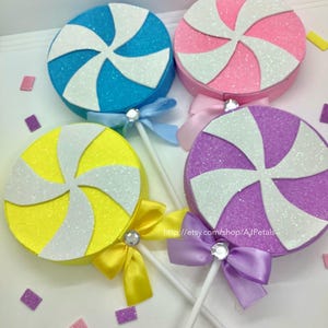 4 Lollipop Candy Prop/Candy Land Party/Large Candy/Large Candy Lollipops/Fake Lollipops/Foam Candy/Fake Candy/Foam Lollipop, Candyland Prop/