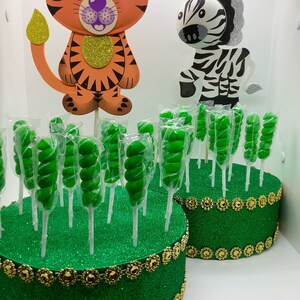 2 Safari Cake Pop Stand/Jungle Baby Shower Decorations /Candy Buffet Safari Baby Shower /Lollipop Display