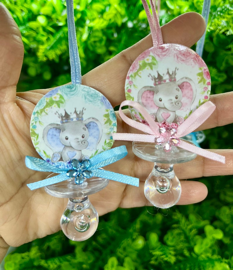 24 Elephant Baby Shower Favors/pink Elephant Baby Shower/blue Etsy