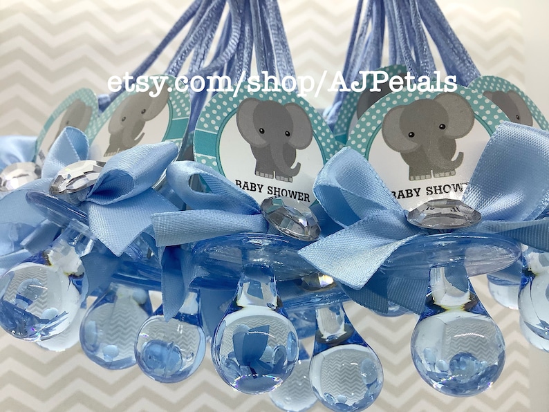 24 pieces Baby Shower Pacifier Necklaces "Elephant"