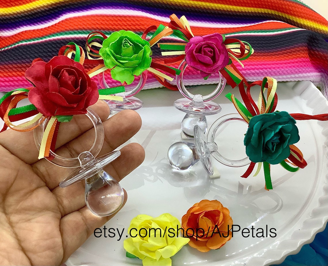 24 Fiesta Baby Shower Pacifiers/Mexican Baby shower Etsy