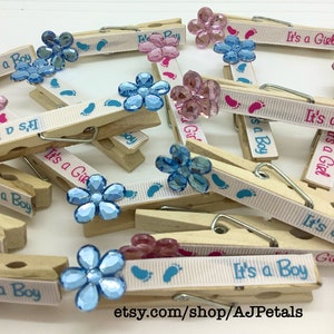 18 Its a Boy/its a Girl Baby Shower Clothes Pins/pink Baby - Etsy