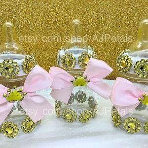 24 Royal Baby Shower Bottles-Royal Princess Baby Shower-Pink and Gold Baby Shower,Little Princess Birthday Favors,pink baby shower