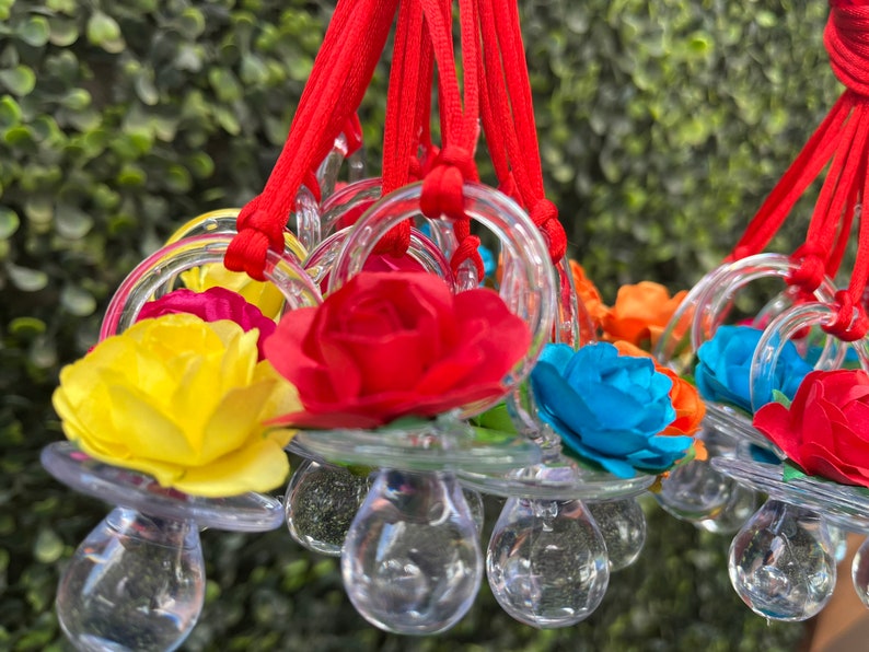 24 Fiesta Baby Shower Pacifiers Game Necklace/mexican Baby Etsy