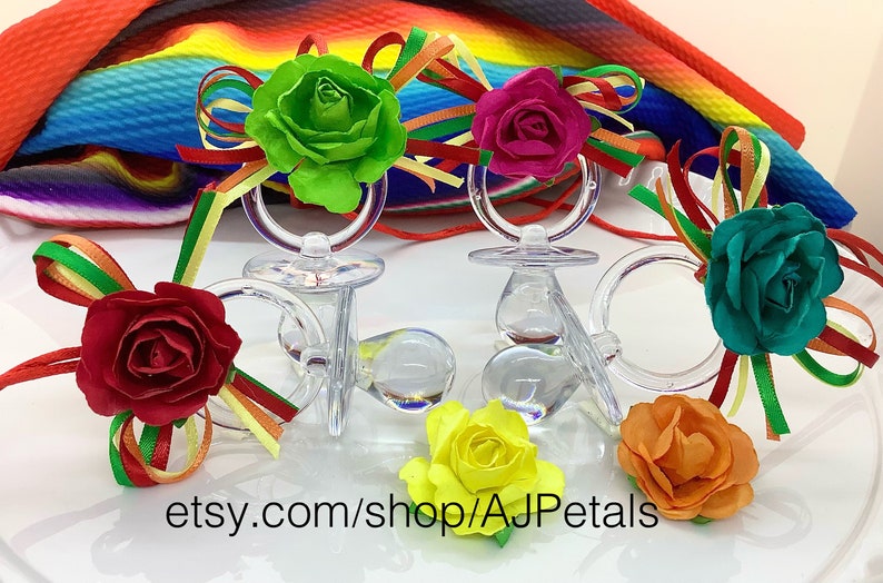 24 Fiesta Baby Shower Pacifiers/mexican Baby Shower Etsy