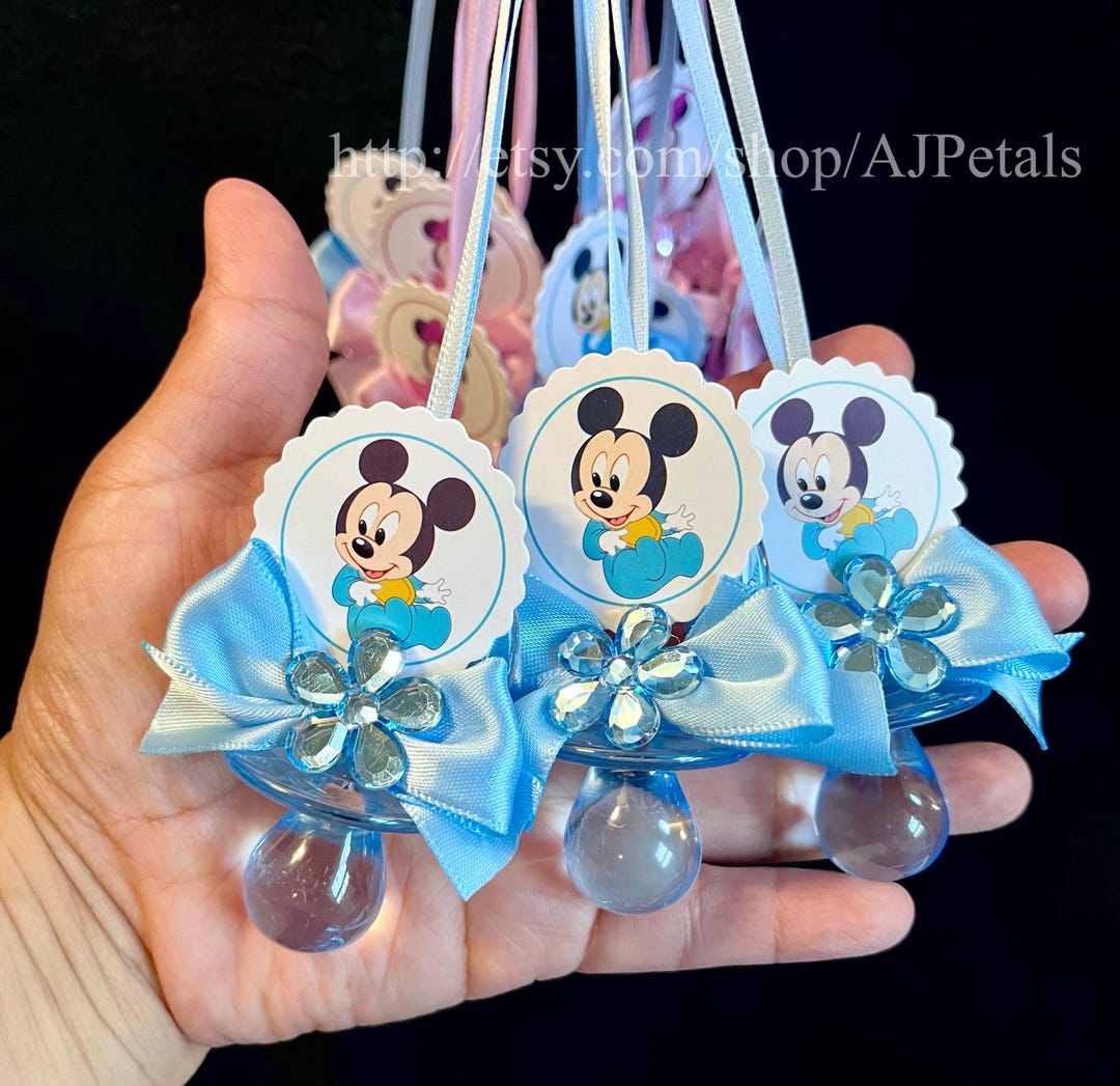 24 Baby Mickey Baby Shower/baby Mickey Pacifier/boy Baby Shower