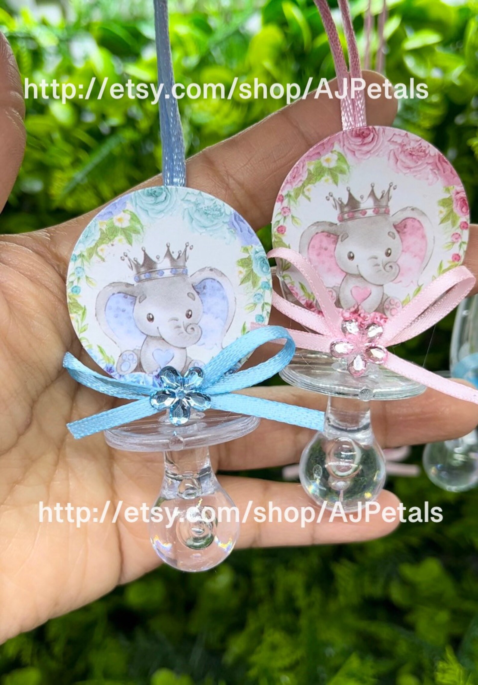 24 Elephant Baby Shower Favors/pink Elephant Baby Shower/blue Etsy