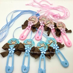 24 Baby Owl Favors/Pink Owl Baby Shower/Blue Owl Baby Shower/Baby Owl Theme/Baby Shower Favors/Baby Shower Guest Pins
