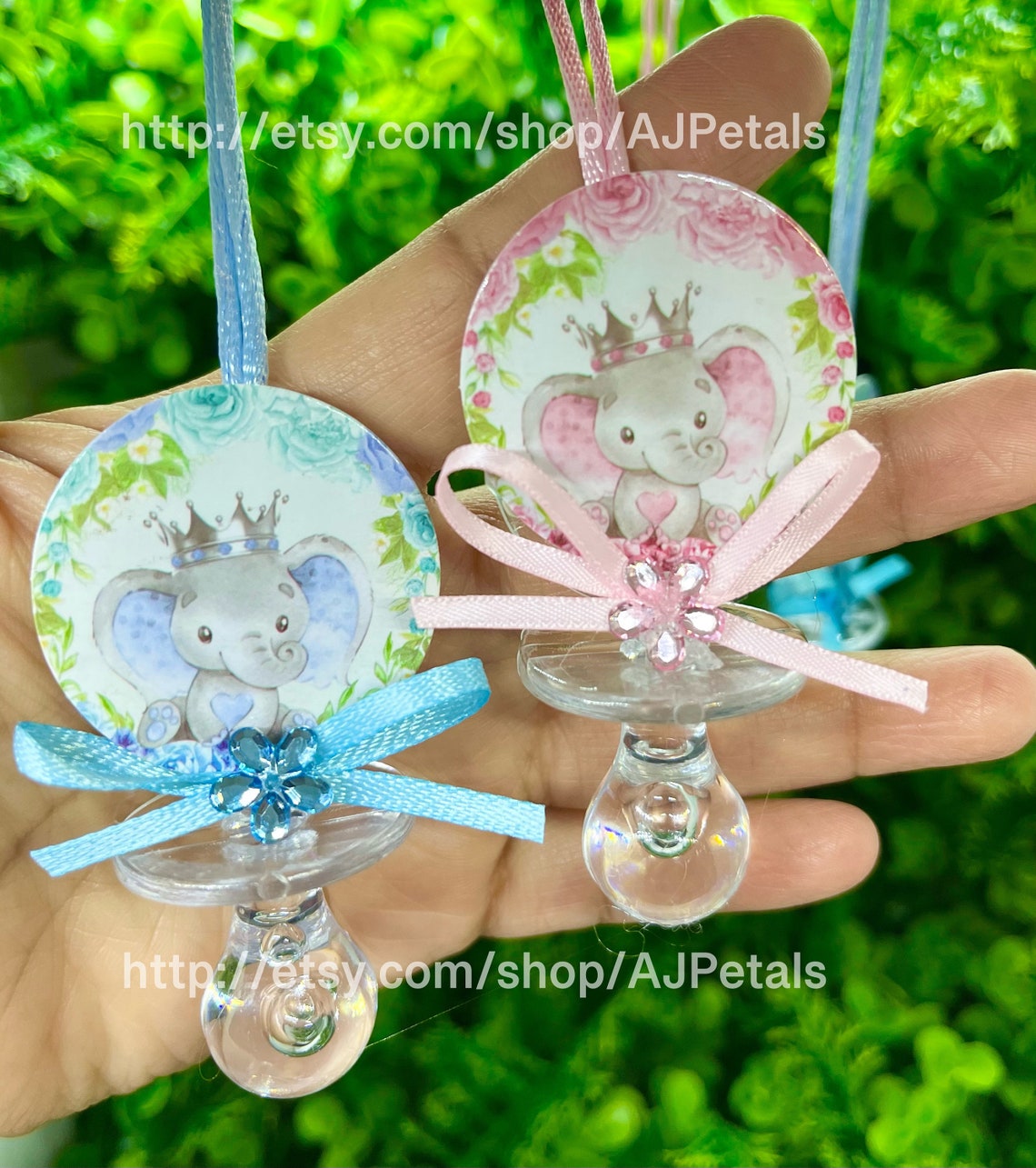 24 Elephant Baby Shower Favors/pink Elephant Baby Shower/blue Etsy