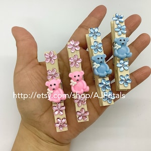 Teddy Bear Clothespins: Baby Shower Decoration, Card Holders (Set of 18)