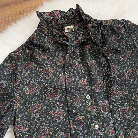 vintage 70’s paisley prairie blouse - image 6