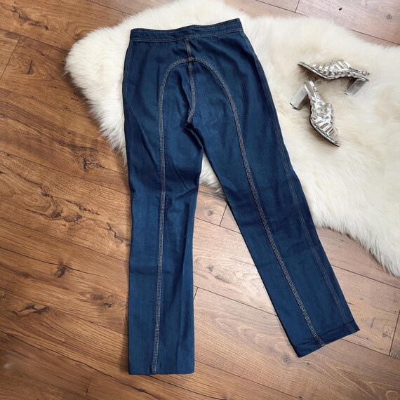 vintage 70's faded glory metallic disco jeans - image 5