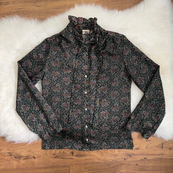 vintage 70’s paisley prairie blouse - image 5