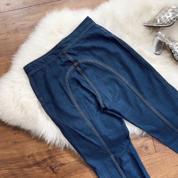 vintage 70's faded glory metallic disco jeans - image 2