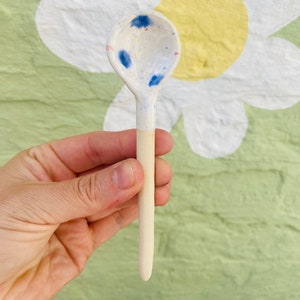 Handmade ceramic teaspoon, pottery spoon, unique gift, decorative spoons, salt / spice / sugar spoon