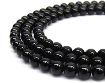 Black Onyx, 8mm Beads, Black Onyx Beads, 8mm Gemstone Beads, 6mm Beads, Black Beads, 8mm Black Beads, 8mm Round Beads, 6mm Gemstones Beads