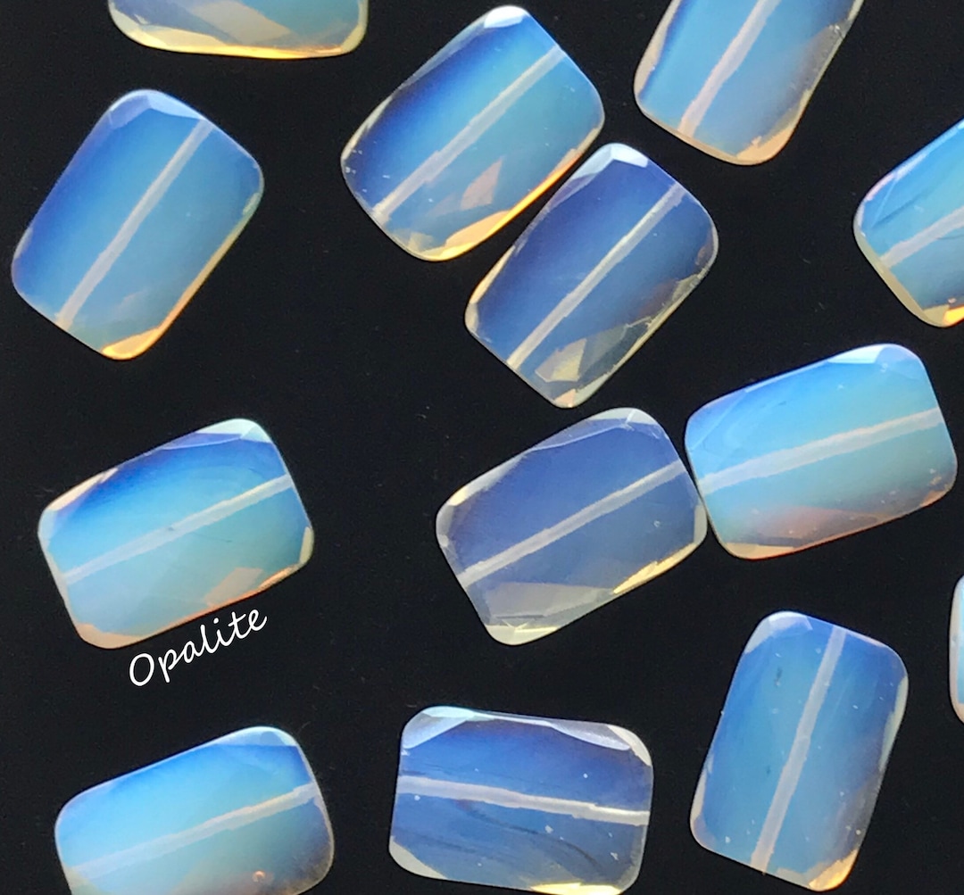 5pcs Opal Glass Beads, Pendant Stone, Opalite, Opalescent, Twist Beads