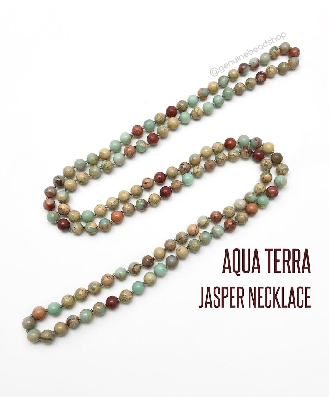 Aqua Terra Necklace with Hoop and Fringe Tassel