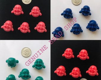 SALE, Buddha Beads, Buddha Head Beads, 18x14mm carved buddha head, 6 colors Guru Bead for Mala, Meditation Spiritual Beads Hand Carved Beads