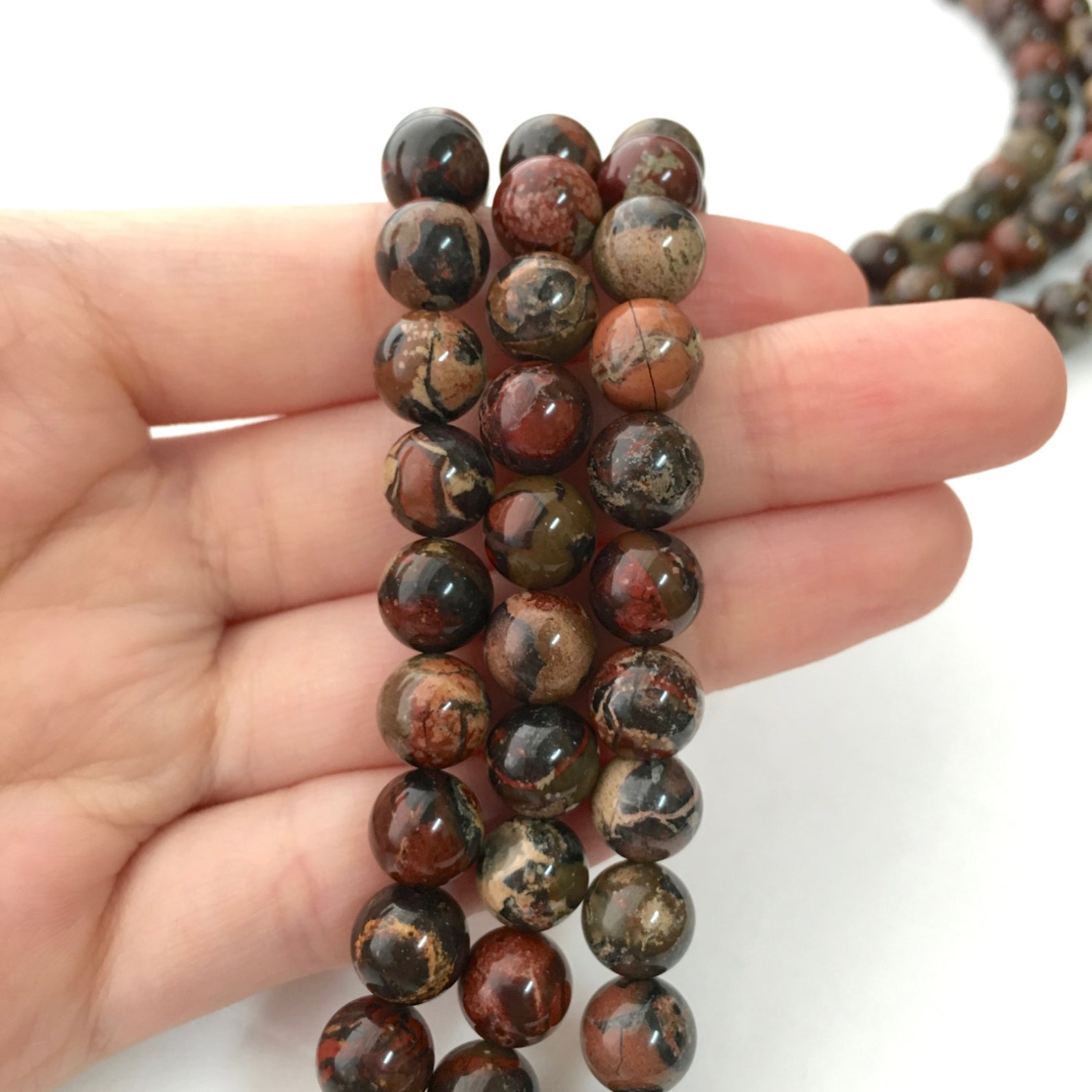 Poppy Jasper 8mm Beads 6mm Beads Brecciated Jasper Jasper Etsy