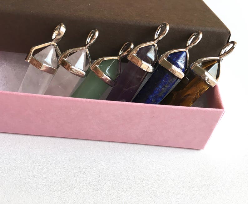 Crystal Pendant Healing Crystal Crystal Point Pendant Stone Etsy