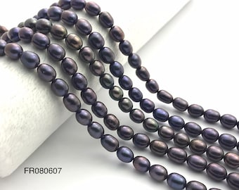 NEUE 6mm Reisperlen Perlen 、 0,6 mm Loch Perlen Eine Qualität Süßwasserperlen Kleine Perle, Pfau Perle, Reisperlen Perlen, Brautschmuck