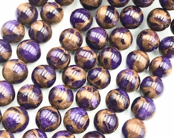 Purple  Brown Quartz Smooth Round Bead Gemstone Beads Red Bead 4mm 6mm 8mm 10mm Bead For Jewelry Making