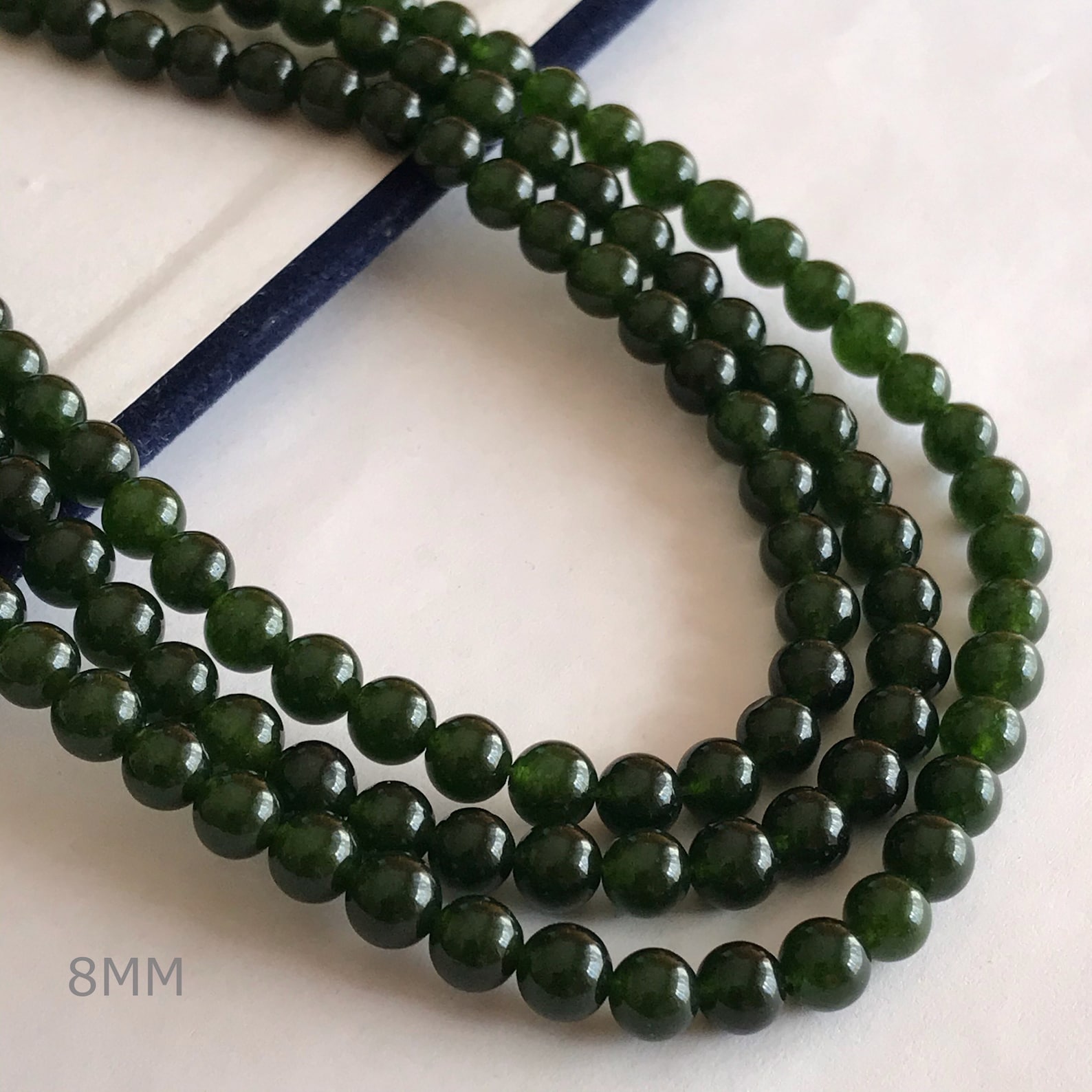 Collier En Jade Vert Perles 10mm - Longueur 38cm, Marque Naturosphère, Neuf Avec étiquettes