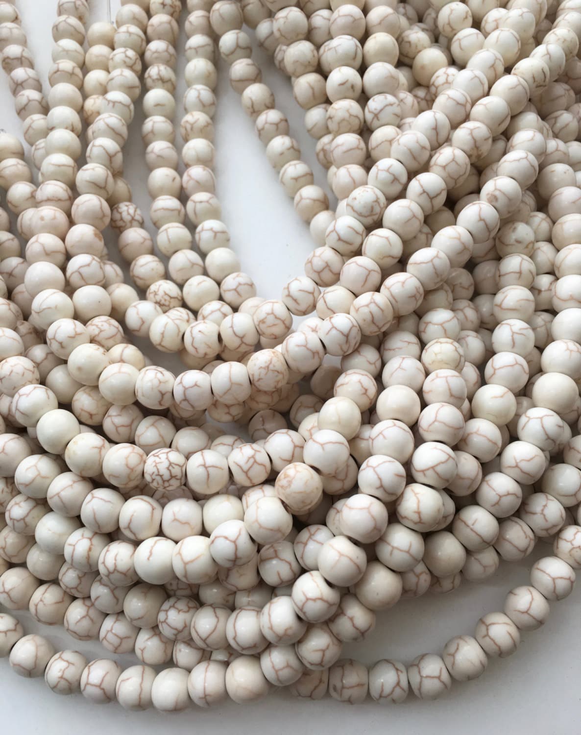 White Magnesite, Magnesite Beads, 8mm Beads, Cream White, Off White, …