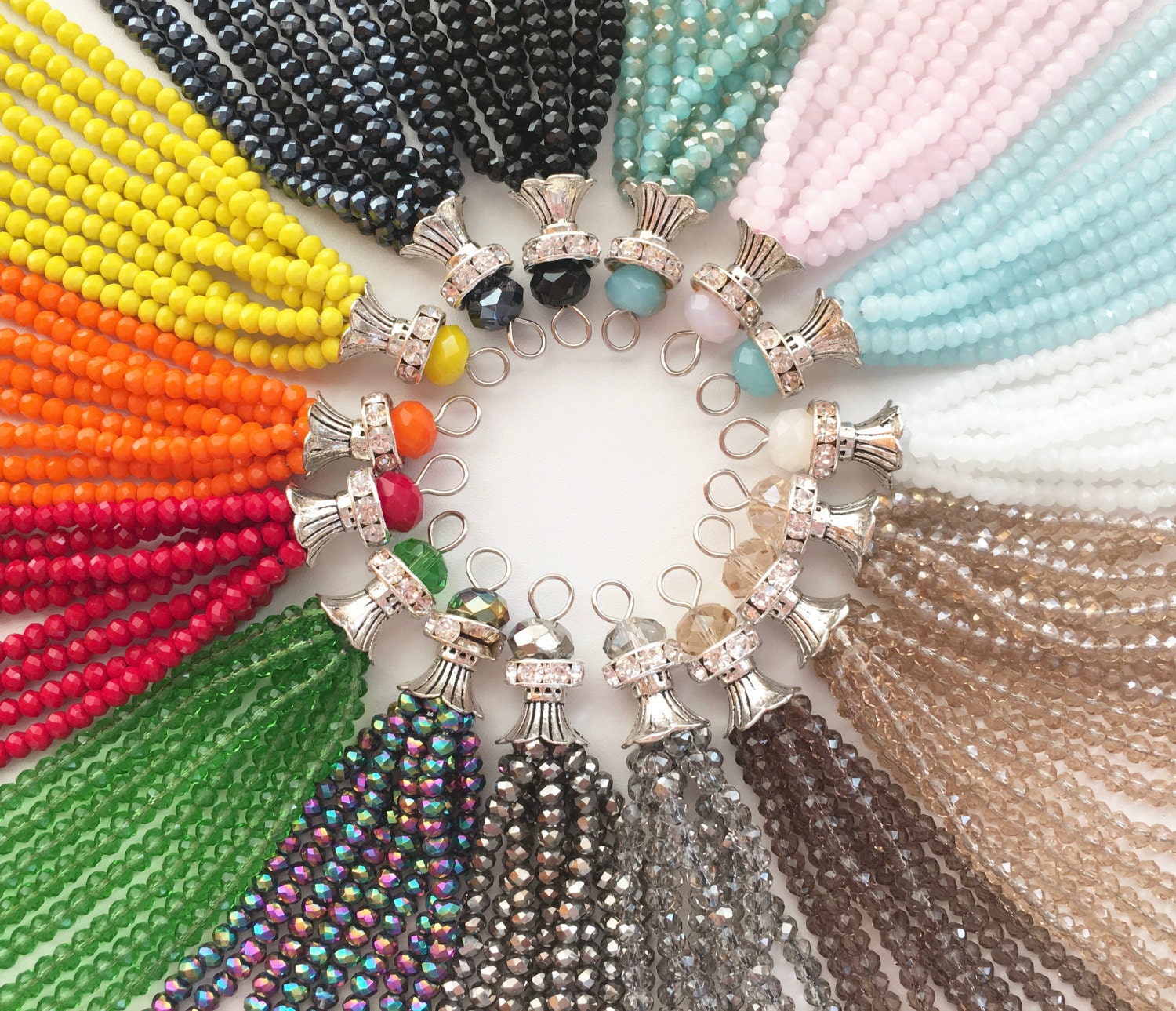 Crystal Tassel Beaded Tassel Tassel Tassel Pendant Tassel Etsy