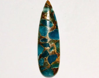 1 PC 54x16mm BLue Gold Quartz, Long Tear Drop, AAA Quality, Gemstone Pendants,Lapis Pendant, Purple Pendants, Hand Make