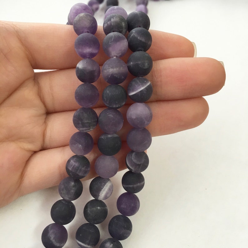 Amethyst Beads Matte Beads Frosted Beads 8mm Beads 6mm - Etsy